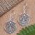 Sterling silver dangle earrings, 'The Leaf Life' - Polished Classic Vine-Themed Sterling Silver Dangle Earrings (image 2) thumbail