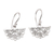 Sterling silver dangle earrings, 'Halfway There' - Sterling Silver Dangle Earrings with Floral Motif thumbail