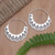 Sterling silver hoop earrings, 'Round Trip' - Hand Crafted Sterling Silver Hoop Earrings (image 2) thumbail