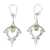 Peridot dangle earrings, 'Green Beauty' - Sterling Silver Dangle Earrings with Pear Peridot Stones