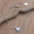 Sterling silver pendant bracelet, 'Turtle Beach' - Sterling Silver Pendant Bracelet with Turtle Motif