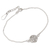 Sterling silver pendant bracelet, 'Climbing Rose' - Sterling Silver Pendant Bracelet with Rose Motif