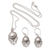 Cultured pearl jewelry set, 'Kind Touch' - Hand Crafted Cultured Pearl Jewelry Set thumbail