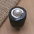 Cultured pearl signet ring, 'French Kiss' - Black Resin and Cultured Pearl Signet Ring (image 2b) thumbail