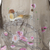 Handbemaltes Seidengewand - Handbemalter Seidenmantel mit Blumenmotiv