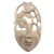 Wood mask, 'Universal Source' - Hibiscus Wood Mask with Hummingbird Motif thumbail