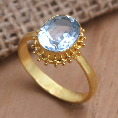 Claire Curve Topaz Gemstone Ring | Beautiful Topaz Rings | CaratLane