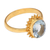 Gold-plated blue topaz single stone ring, 'Snowflake Surprise' - Gold-Plated Blue Topaz Single Stone Ring (image 2d) thumbail
