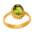 Peridot cocktail ring, 'Spring Brilliance' - Oval Peridot Cocktail Ring in 18K Gold Plating thumbail