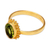 Peridot cocktail ring, 'Spring Brilliance' - Oval Peridot Cocktail Ring in 18K Gold Plating (image 2d) thumbail