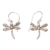 Ohrhänger aus Sterlingsilber mit Goldakzent - Libellen-Ohrringe aus Sterlingsilber mit Goldakzent aus Bali