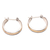 Gold-accented hoop earrings, 'Free and Easy' - Gold-Accented Sterling Silver Hoop Earrings