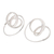 Sterling silver hoop earrings, 'Scrawled in Silver' - Artisan Crafted Sterling Silver Hoop Earrings