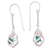 Sterling silver dangle earrings, 'Turquoise Cocoon' - Sterling Silver and Reconstituted Turquoise Dangle Earrings