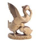 Wood sculpture, 'Protective Mother' - Hibiscus Wood Sculpture of a Mother Duck and Duckling