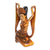 Escultura de madera, 'Oleg Tamulilingan' - Escultura danzante de madera de cocodrilo de Bali