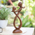 Wood statuette, 'Infinite Feeling' - Artisan Crafted Suar Wood Statuette from Bali (image 2) thumbail