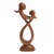 Wood statuette, 'Infinite Feeling' - Artisan Crafted Suar Wood Statuette from Bali thumbail