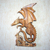 Wood relief panel, 'Flaming Dragon' - Hand Made Suar Wood Relief Panel with Dragon Motif (image 2) thumbail