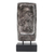 Cement statuette, 'The Dancing Sri' - Cement Goddess Statuette with Wooden Base