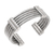 Sterling silver cuff bracelet, 'Friendship Bridge' - Unisex Sterling Silver Five Cable Cuff Bracelet (image 2b) thumbail
