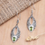 Peridot dangle earrings, 'Lucky Green' - Balinese Peridot and Sterling Silver Dangle Earrings