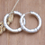 Sterling silver hoop earrings, 'Shimmering Aureole' - Sterling Silver Endless Hoop Earrings from Bali (image 2) thumbail