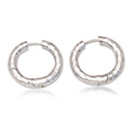 Sterling silver hoop earrings, 'Endless in Silver' - Sterling Silver Endless Hoop Earrings from Bali
