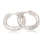 Sterling silver hoop earrings, 'Endless in Silver' - Sterling Silver Endless Hoop Earrings from Bali