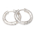 Sterling silver hoop earrings, 'Endless in Silver' - Sterling Silver Endless Hoop Earrings from Bali (image 2b) thumbail