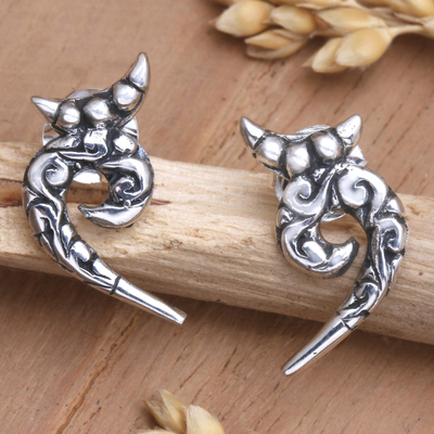Sterling silver drop earrings, 'Break of Dawn' - Artisan Crafted Sterling Silver Drop Earrings