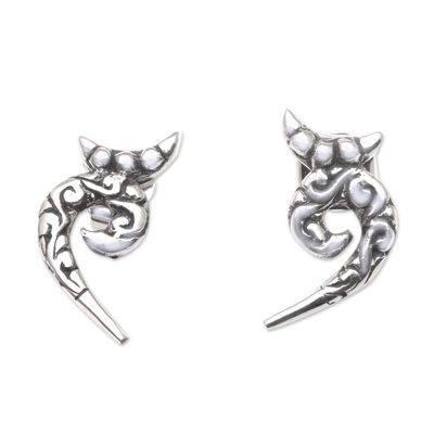 Sterling silver drop earrings, 'Break of Dawn' - Artisan Crafted Sterling Silver Drop Earrings