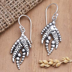 Sterling silver dangle earrings, 'Octopus Arms' - Sterling Silver Octopus Dangle Earrings