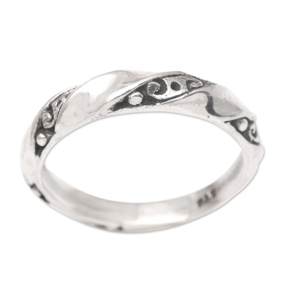 Handmade Balinese Sterling Silver Ring - Sublime Balance | NOVICA