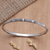 Gold-accented bangle bracelet, 'Mountain Pass' - Gold-Accented Sterling Silver Bangle Bracelet (image 2b) thumbail
