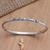 Gold-accented bangle bracelet, 'Glimmer in Your Eye' - Hand Crafted Gold-Accented Bangle Bracelet (image 2b) thumbail