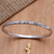Gold-accented bangle bracelet, 'Rolling Hills' - Hand Made Gold-Accented Bangle Bracelet