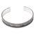 Sterling silver cuff bracelet, 'Goodbye and Good Luck' - Hand Crafted Sterling Silver Cuff Bracelet