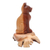 Wood sculpture, 'Wary Cat' - Handcrafted Hibiscus Wood Cat Sculpture (image 2c) thumbail