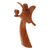 Wood statuette, 'Comforting Angel' - Handmade Suar Wood Statuette with Angel Motif (image 2c) thumbail