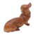 Wood sculpture, 'Attentive Friend' - Handcrafted Dachshund Sculpture (image 2e) thumbail