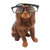 Wood eyeglasses holder, 'Faithful Canine' - Signed Dog Motif Eyeglass Holder (image 2a) thumbail