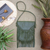 Leather shoulder bag, 'Army Green - Hand Made Fringed Leather Sling Bag (image 2) thumbail
