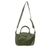 Leather bowling bag, 'Style Section in Green' - Green Leather Bowling Bag with Adjustable Strap