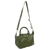 Leather bowling bag, 'Style Section in Green' - Green Leather Bowling Bag with Adjustable Strap (image 2b) thumbail