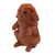 Wood eyeglass holder, 'Beg to Differ' - Hand Carved Suar Wood Dog Statuette