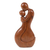 Wood statuette, 'My Heroine' - Mother and Child Suar Wood Statuette (image 2a) thumbail