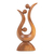 estatuilla de madera - Estatuilla abstracta de madera de suar de Bali