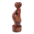 Wood statuette, 'One for Eternity' - Hand Made Suar Wood Statuette with Heart Motif (image 2c) thumbail