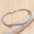Men's sterling silver pendant bracelet, 'Grecian Key' - Handcrafted Men's Sterling Silver Bracelet (image 2) thumbail